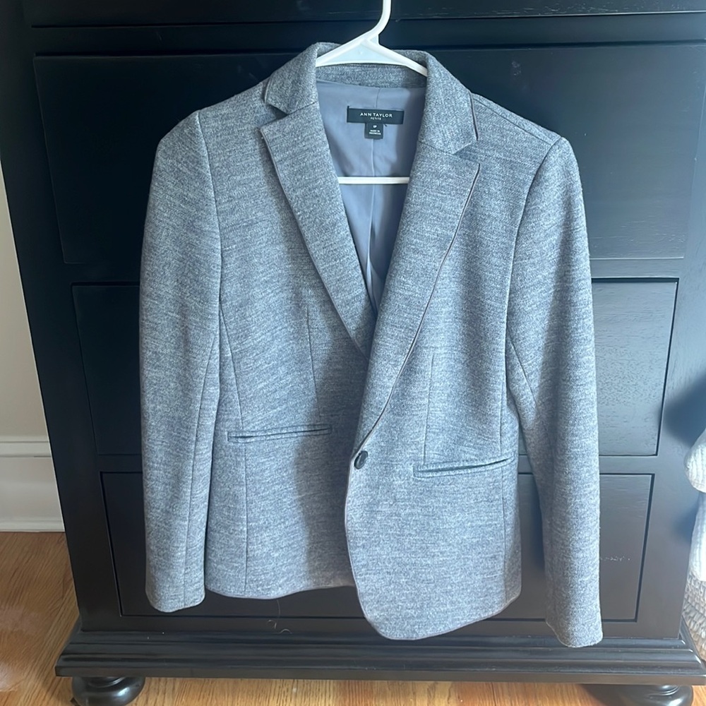 Ann Taylor wool blend grey blazer